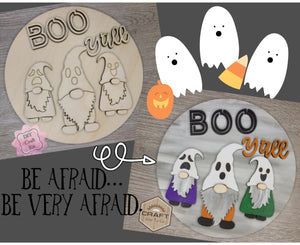 BOO Y'All Halloween Decor DIY Paint kit #3041 - Multiple Sizes Available - Unfinished Wood Cutout Shapes
