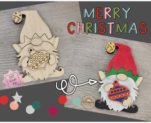 Christmas Gnome | Christmas Decor | Christmas Crafts | Holiday Activities |  DIY Craft Kits | Paint Party Supplies | #3457