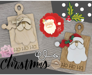 Santa Tag | HOHOHO | Christmas Crafts | Holiday Activities | DIY Craft Kits | Paint Party Supplies | #3465