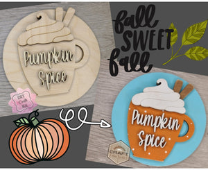 Pumpkin Spice Round | Fall Crafts | Halloween Crafts | DIY Craft Kits | Paint Party Supplies | #3543
