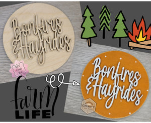 Bonfires & Hayrides | Fall Decor | Fall Crafts | Paint Party Supplies | DIY Craft Kits | #3542