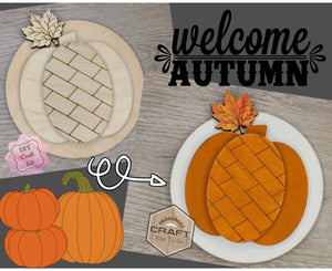 Fall Pumpkin Round | Fall Crafts | Fall Decor | DIY Craft Kits | Paint Party Supplies | #3545