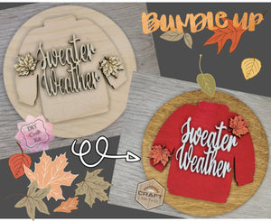 Sweater Weather | Fall Crafts | Fall Decor | DIY Craft Kits | Paint Party Supplies | #3546