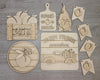 Peachy Life Peaches Peach Georgia Porch Décor DIY Craft Kit Paint Party Kit #2673 - Multiple Sizes Available - Unfinished Wood Cutout Frames
