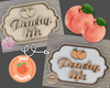 Peachy Life Peaches Peach Georgia Porch Décor DIY Craft Kit Paint Party Kit #2673 - Multiple Sizes Available - Unfinished Wood Cutout Frames