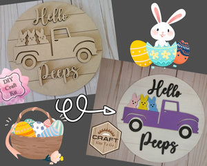 **SHOW OVERSTOCK SALE** 10" Hello Peeps Craft Kit Easter Craft Kit DIY Paint kit #2477