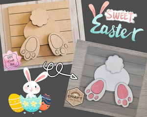 Easter Bunny Butt | Easter Crafts | DIY Craft Kits | Paint Party Supplies | Easter Decor | #2555