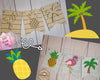 Flamingo Banner DIY Craft Kit #2545 Multiple Sizes Available - Unfinished Wood Cutout Shapes