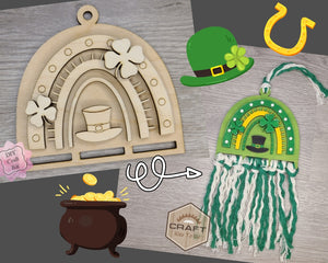St. Patrick's Day Macramé | St. Patrick's Day Crafts | DIY Craft Kits | Paint Party Supplies | #3582