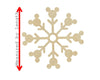 Snowflake Design #3 Cutout #3262 - Multiple Sizes Available - Unfinished Wood Cutout Shapes