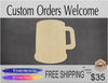 Beer Mug Blank wood cutouts Kitchen Food Drinking #1295 - Multiple Sizes Available - Unfinished Cutout Shapes