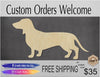Dachshund Dog blank wood cutouts Mans Best friend Dog cutouts DIY paint kit #1358 - Multiple Sizes Available - Unfinished Cutout Shapes