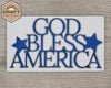 God Bless America 4th of July Craft Kit Paint Kit Party Paint Kit #2844 - Multiple Sizes Available - Unfinished Wood Cutout Shapes