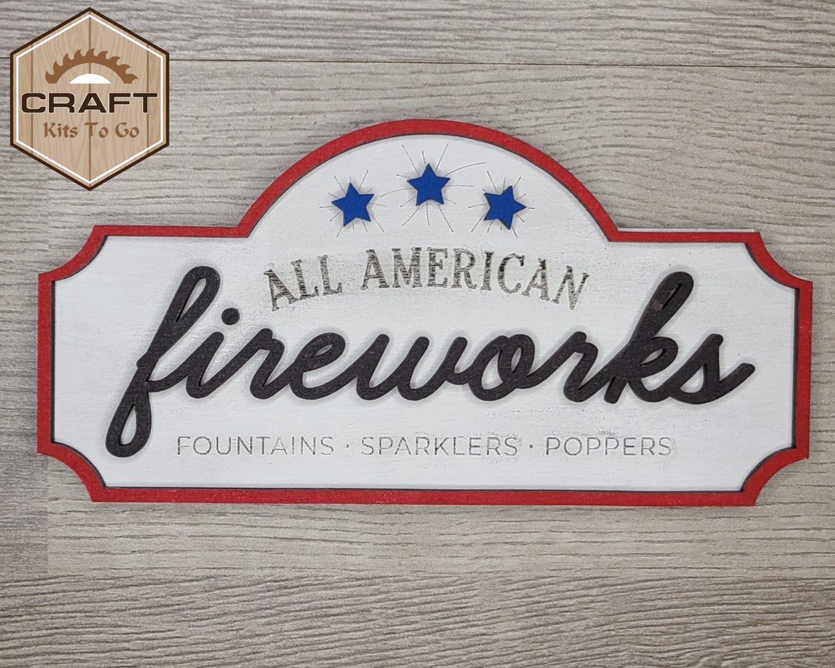 Firework Paper Sign Firework Sign | #2641 – Craft Kits 2 Go