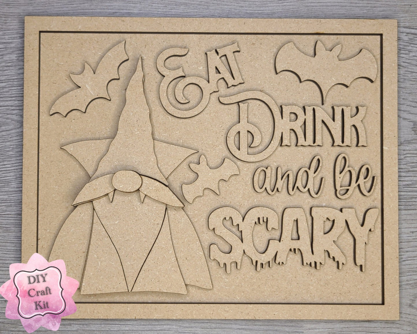 Eat, Drink be Scary | Vampire Halloween Gnome | Halloween Decor | Halloween Crafts | DIY Craft Kits | Paint Party Supplies | #3049