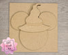 Mouse Witch | October 31st | Halloween Crafts | Halloween Décor | DIY Craft Kits | Paint Party Supplies | #3162 - Multiple Sizes Available - Unfinished Wood Cutout Shapes