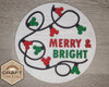 Mouse Merry & Bright Sign | Christmas Décor | Christmas Crafts | DIY Craft Kits | Paint Party Supplies | #3177