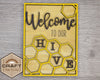 Welcome to Our Hive Honey Bee Craft Kit #2771 - Multiple Sizes Available - Unfinished Wood Cutout Shapes