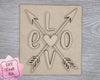 Valentine Love Arrows DIY Craft Kit Valentine Paint Party Kit #3110 Multiple Sizes Available - Unfinished Wood Cutout Shapes