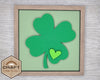St. Patrick's Day Shamrock with Heart Craft Kit #3108 Multiple Sizes Available - Unfinished Wood Cutout Shapes