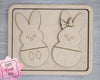 Easter Bunnies | Easter Décor | Easter Crafts | DIY Craft Kits | Paint Party Supplies | #3270 - Multiple Sizes Available - Unfinished Wood Cutout Shapes