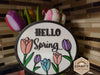 Hello Spring Tulip Craft Kit DIY Craft Kit #2493 Multiple Sizes Available - Unfinished Wood Cutout Shapes