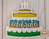 Birthday Cake DIY Craft Kit #2571 Multiple Sizes Available - Unfinished Wood Cutout Shapes