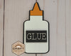 Glue Bottle Back to School kit DIY Craft Kit DIY Paint kit#2551 Multiple Sizes Available - Unfinished Wood Cutout Shapes
