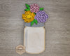 Jar of Spring Flowers Craft Kit Paint Kit Party Paint Kit #2746 - Multiple Sizes Available - Unfinished Wood Cutout Shapes