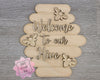 Welcome to our Hive Kit Craft Night Crafty Craft Kit #2252 - Multiple Sizes Available - Unfinished Wood Cutout Shapes