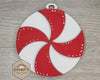 Peppermint Christmas Ornament Decor DIY Paint kit #3356 - Multiple Sizes Available - Unfinished Wood Cutout Shapes