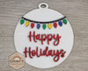 Happy Holidays Ornament | DIY Ornaments | Christmas Crafts | Holiday Activities | DIY Craft Kits | Paint Party Supplies | #3359