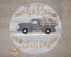 Winter Wonderland Truck Snow Snowing Antique Truck Welcome sign Winter Craft kit #3401 - Multiple Sizes Available - Unfinished Wood Cutout Shapes