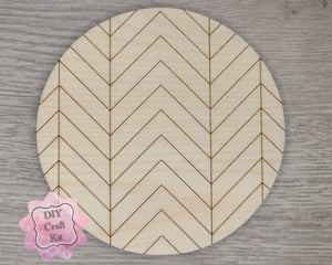 Chevron Backer Piece DIY Frame #3377 - Multiple Sizes Available - Unfinished Wood Cutout Frames
