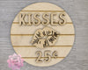 Kisses 25 cent DIY Craft Kit Valentine Paint Party Kit #2488 Multiple Sizes Available - Unfinished Wood Cutout Shapes
