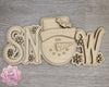 Snow Word | Snowman| Winter Crafts | DIY Snowman Craft Kits | Paint Party Kit | #3464 - Multiple Sizes Available - Unfinished Wood Cutout Shapes