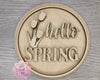 Hello Spring Sign | Tulips | Springtime | Spring Décor | Spring Crafts | DIY Craft Kits | Paint Party Supplies | #3389