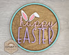 Happy Easter Bunny Sign | Easter Décor | DIY Easter Crafts | DIY Easter Craft Kits | Paint Party Kits | #3122 - Multiple Sizes Available - Unfinished Wood Cutout Shapes