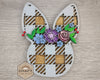 Plaid Easter Bunny | Easter Décor | DIY Easter Crafts | DIY Easter Craft Kits | Paint Party Kits | #3454 - Multiple Sizes Available - Unfinished Wood Cutout Shapes