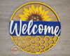 Sunflower Sign | Sunflower Welcome | Summer Crafts | DIY Craft Kits | Paint Party Supplies | #3093