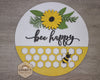 Bee Happy | Beehive | Bee Decor | Bee Sign | Summer Crafts | DIY Craft Kits | Paint Party Supplies | #3594