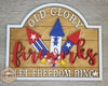 Old Glory Fireworks | 4th of July Decor | Patriotic Decor | Summer Crafts | DIY Craft Kits | Paint Party Supplies | #3400