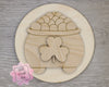 Pot of Gold St. Patrick's Day Lucky DIY Craft Kit Paint Party Kit #3663 Multiple Sizes Available - Unfinished Wood Cutout Shapes