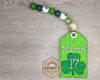 St. Patrick's Day Tag March 17th DIY Craft Kit Paint Party Kit #3656 Multiple Sizes Available - Unfinished Wood Cutout Shapes