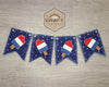 4th of July Patriotic Bunting Banner Craft Kit for Adults #3687 - Multiple Sizes Available - Unfinished Wood Cutout Shapes