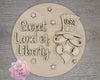 Sweet Land of Liberty Gnome 4th of July Craft Kit Paint Party Kit 4th of July #2644 - Multiple Sizes Available - Unfinished Wood Cutout Shapes