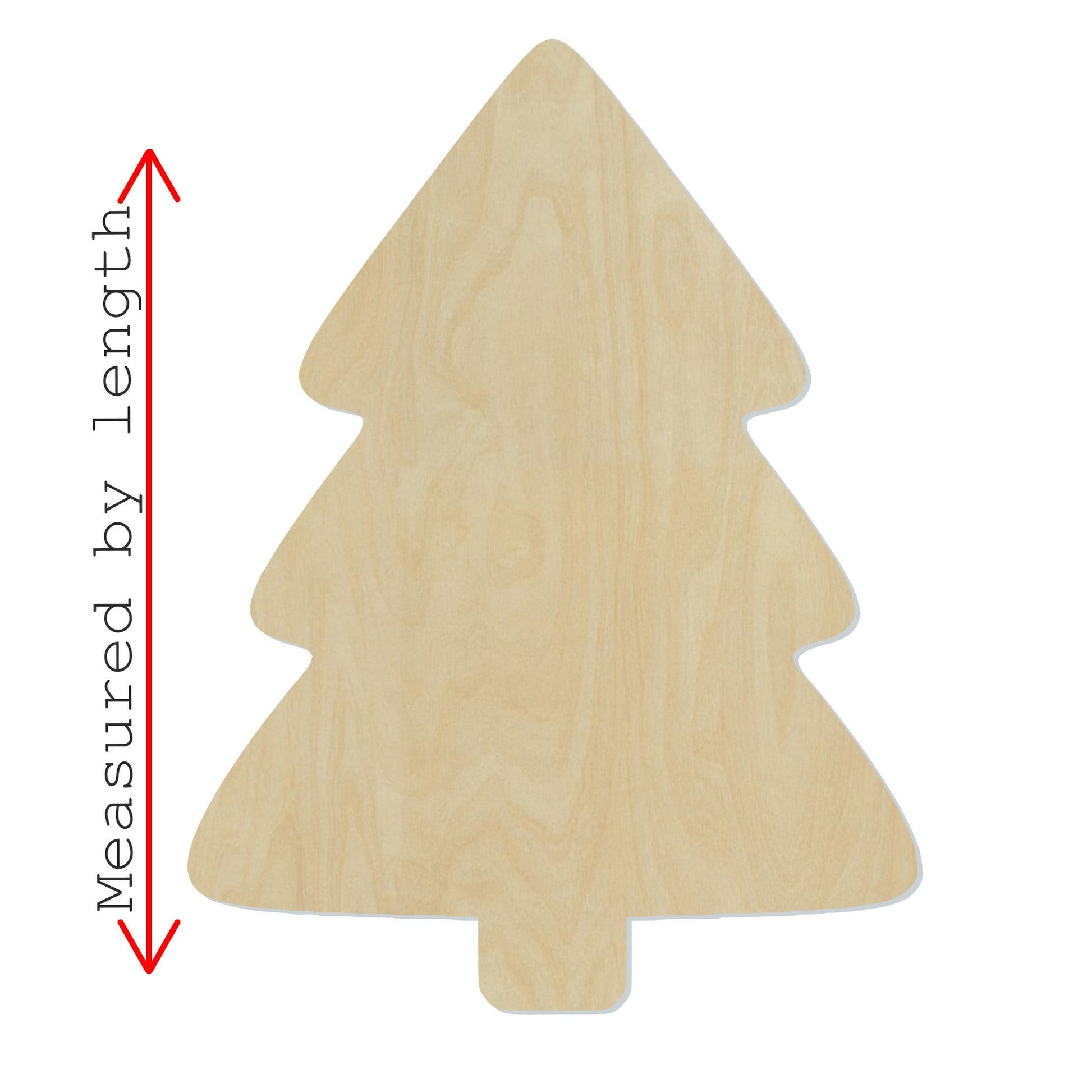 Christmas Tree Wood Cutout #1009 - Multiple Sizes Available - Unfinished Wood Cutout Shapes