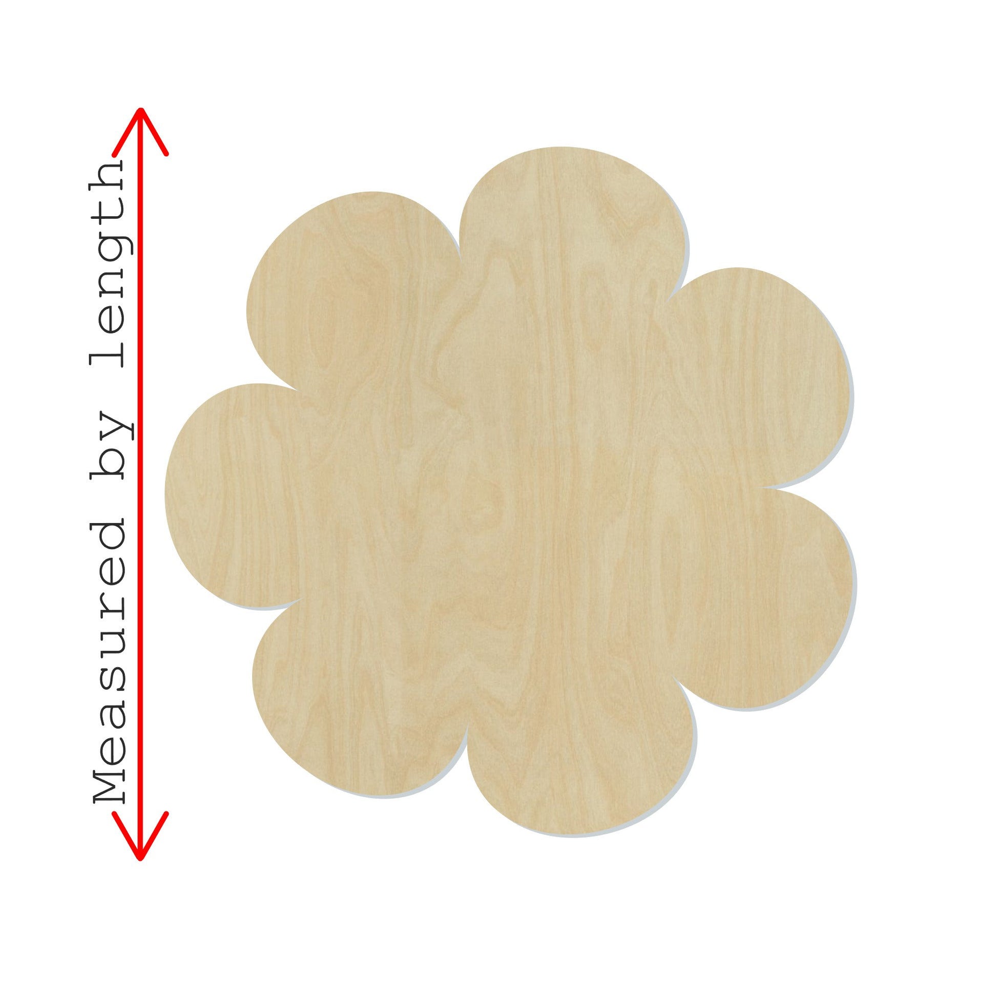 Flower Cutout #1014 - Multiple Sizes Available - Unfinished Wood Cutout Shapes