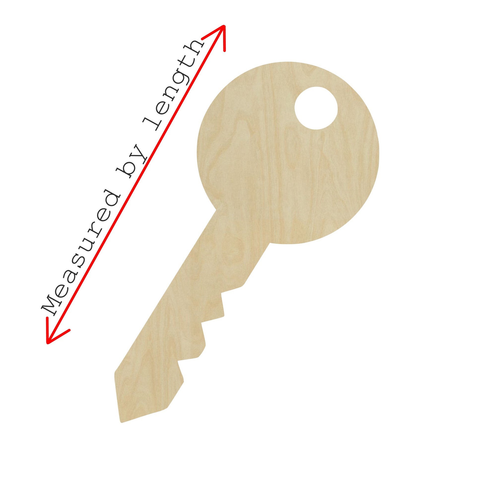 Key Cutout #1019 - Multiple Sizes Available - Unfinished Wood Cutout Shapes