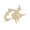 Witch on Broom Wood Cutout #1033 - Multiple Sizes Available - Unfinished Wood Cutout Shapes